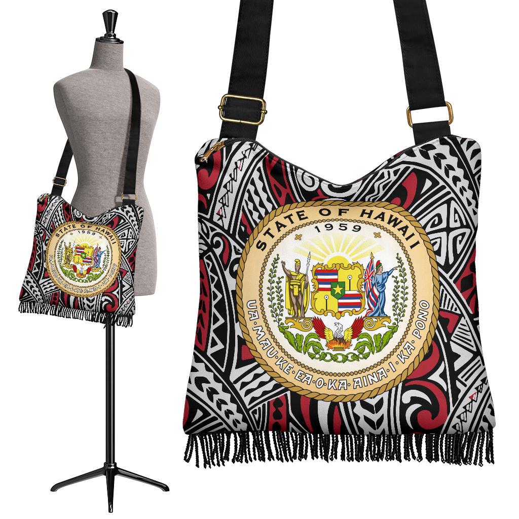 Hawaii Crossbody Boho Handbag Hawaii One Size Black - Polynesian Pride