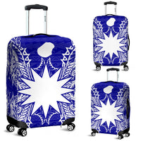 Nauru Polynesian Luggage Covers Map Blue Blue - Polynesian Pride