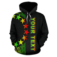 Cook Islands Polynesian Custom Hoodie Line Reggae - Polynesian Pride