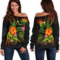 Federated States of Micronesia Polynesian Personalised Off Shoulder Sweater - Legend of FSM (Reggae) - Polynesian Pride
