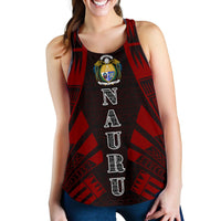Nauru Women Racerback Tank - Polynesian Tattoo Red Red - Polynesian Pride