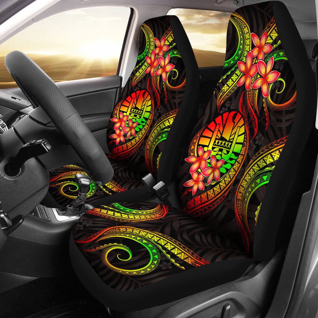 Tahiti Polynesian Car Seat Covers - Reggae Plumeria Universal Fit REGGAE - Polynesian Pride