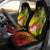 Custom Personalised Yap Car Seat Covers - Humpback Whale with Tropical Flowers (Yellow) Universal Fit Yellow - Polynesian Pride