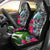 FSM Custom Personalised Car Seat Covers White - Turtle Plumeria Banana Leaf Universal Fit White - Polynesian Pride