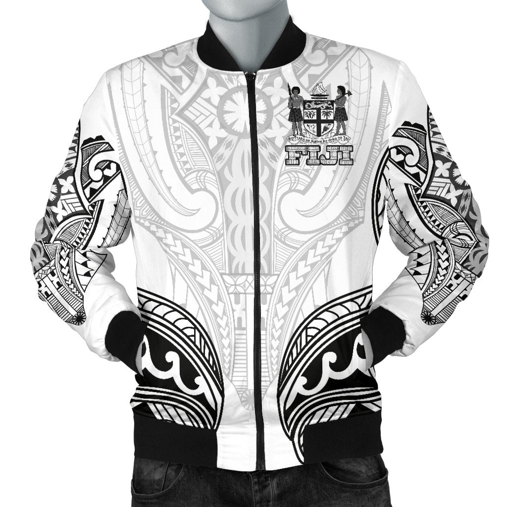 Fiji Active - Men's Bomber Jacket Black - Polynesian Pride