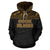 Cook Islands Polynesian Custom Hoodie Horizontal Gold - Polynesian Pride