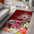 Samoa Area Rug - Turtle Plumeria (Red) Red - Polynesian Pride