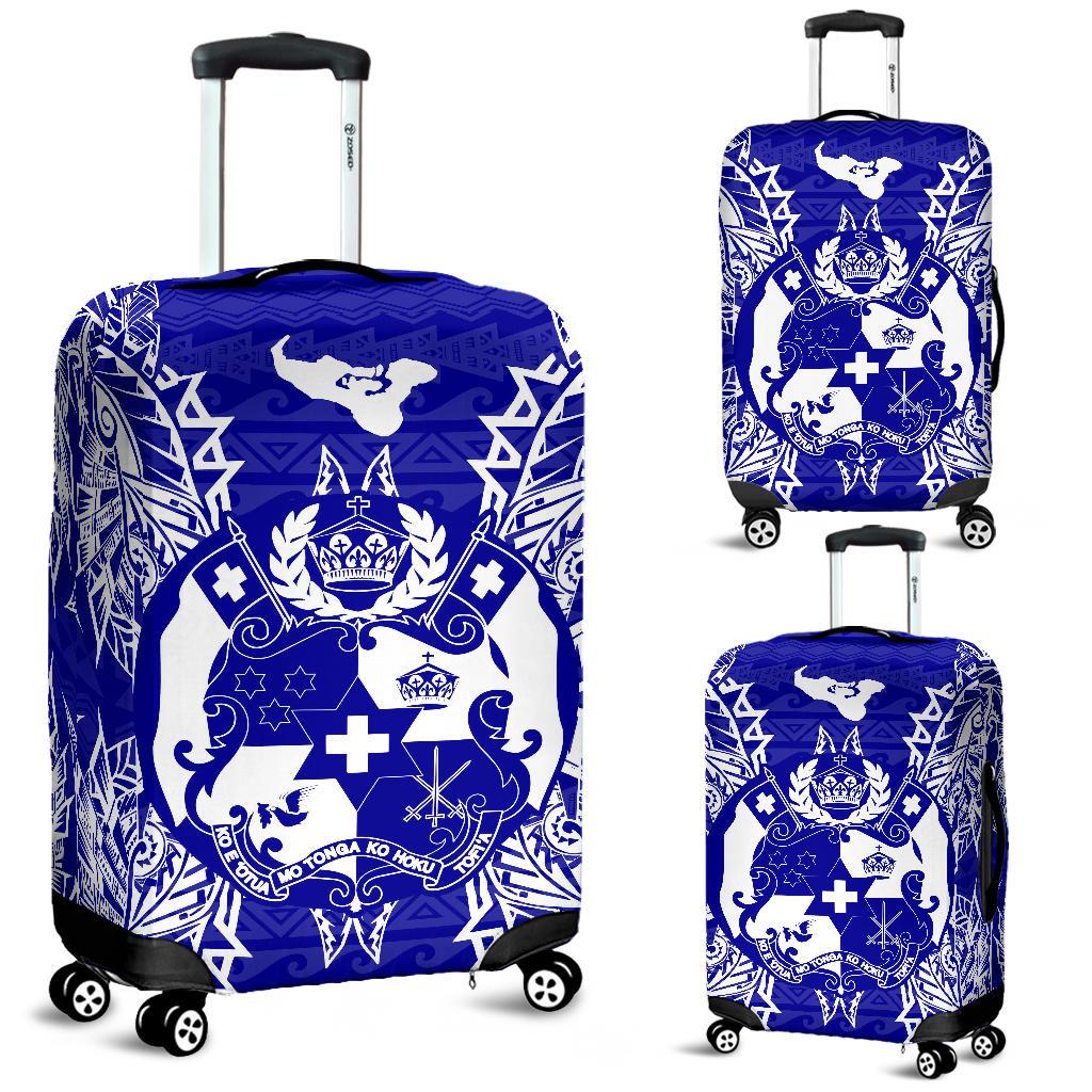 Tonga Polynesian Luggage Covers Map Blue Blue - Polynesian Pride