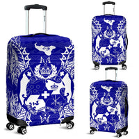 Tonga Polynesian Luggage Covers Map Blue Blue - Polynesian Pride