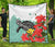 Hawaii Turle Sea Hibiscus Premium Quilt Blue - Polynesian Pride