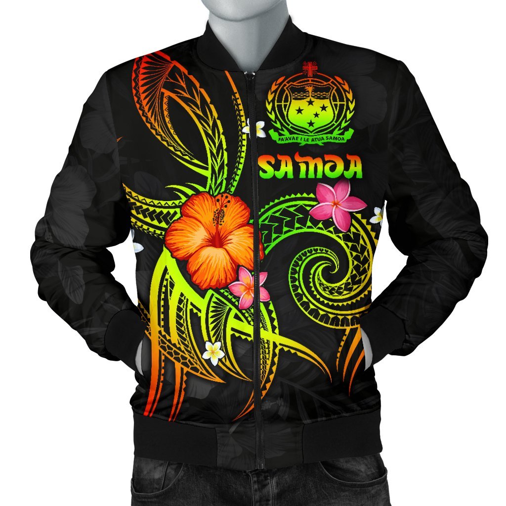 Polynesian Hawaii Men's Bomber Jacket - Legend of Samoa (Reggae) Reggae - Polynesian Pride