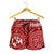 Tonga Women's Short - Tonga Seal With Polynesian Tattoo Style (Red) - Polynesian Pride