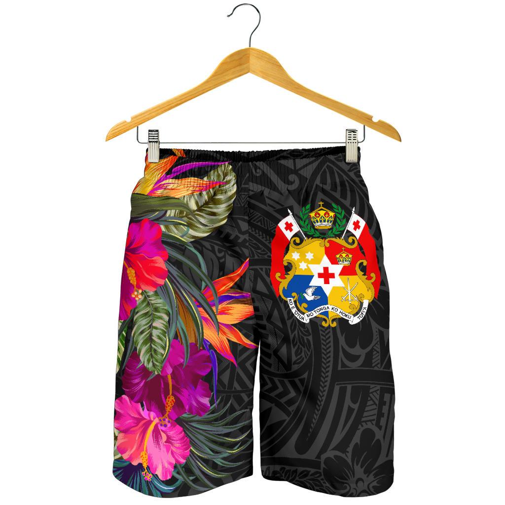 Tonga All Over Print Men's Shorts - Polynesian Hibiscus Pattern - Polynesian Pride
