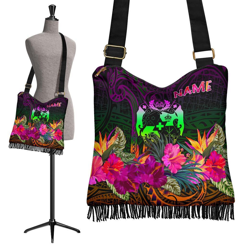 Tonga Polynesian Personalised Boho Handbag - Summer Hibiscus - Polynesian Pride