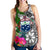 Samoa Women's Racerback Tank White - Turtle Plumeria Banana Leaf - Polynesian Pride