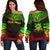 Tuvalu Polynesian Chief Custom Personalised Women's Off Shoulder Sweater - Reggae Version Art - Polynesian Pride