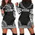 Austral Islands Women's Hoodie Dress - Polynesian Black Chief Black - Polynesian Pride