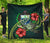 Samoa Polynesian Premium Quilt - Green Turtle Hibiscus Green - Polynesian Pride