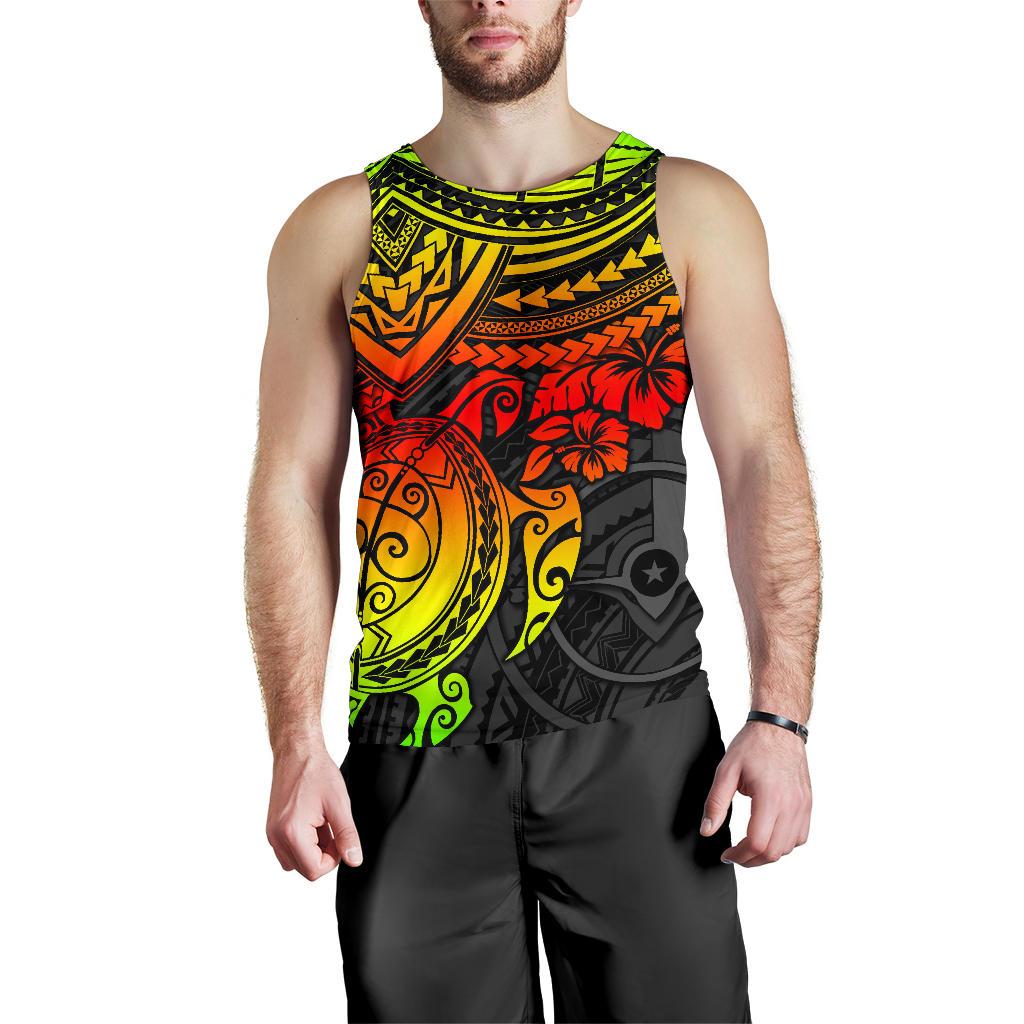 Yap Polynesian Tank Top (Men) - Reggae Turtle - Polynesian Pride