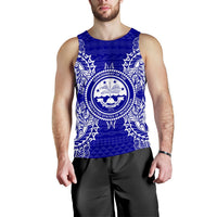 Federated States Of Micronesian Polynesian Men Tank Top Map Blue Blue - Polynesian Pride