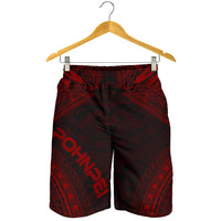 Pohnpei Men's Shorts - Polynesian Chief Red Version - Polynesian Pride
