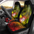 Polynesian Hawaii Custom Personalised Car Seat Covers - Humpback Whale with Tropical Flowers (Yellow) Universal Fit Yellow - Polynesian Pride