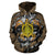 Honu Polynesian Gold Hawaii Turtle Hoodie (Zip) - Polynesian Pride