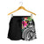 Guam Polynesian Women's Shorts - Summer Plumeria (Black) - Polynesian Pride