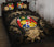 Tonga Polynesian Quilt Bed Set Hibiscus Gold Black - Polynesian Pride