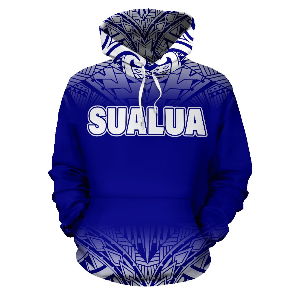 Salua All Over Hoodie Navy Color - Polynesian Pride