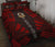 Vanuatu Quilt Bed Set - Vanuatu Coat Of Arms Red Tattoo Style - Polynesian Pride