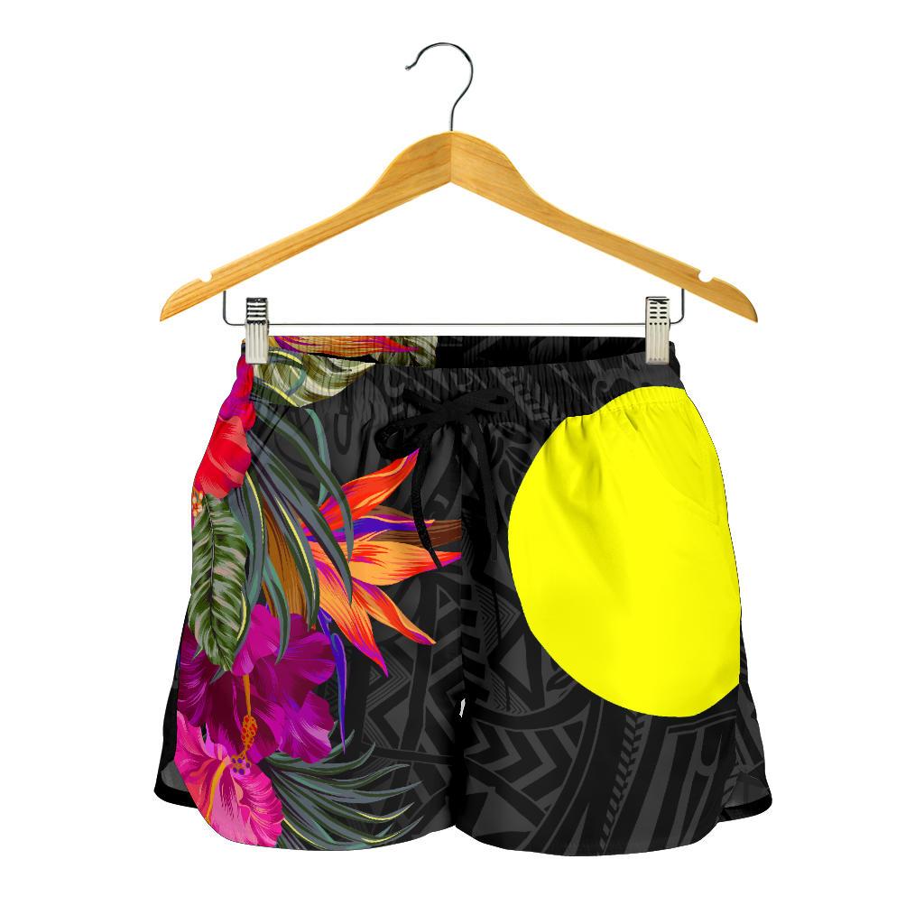 Palau All Over Print Women's Shorts - Polynesian Hibiscus Pattern - Polynesian Pride