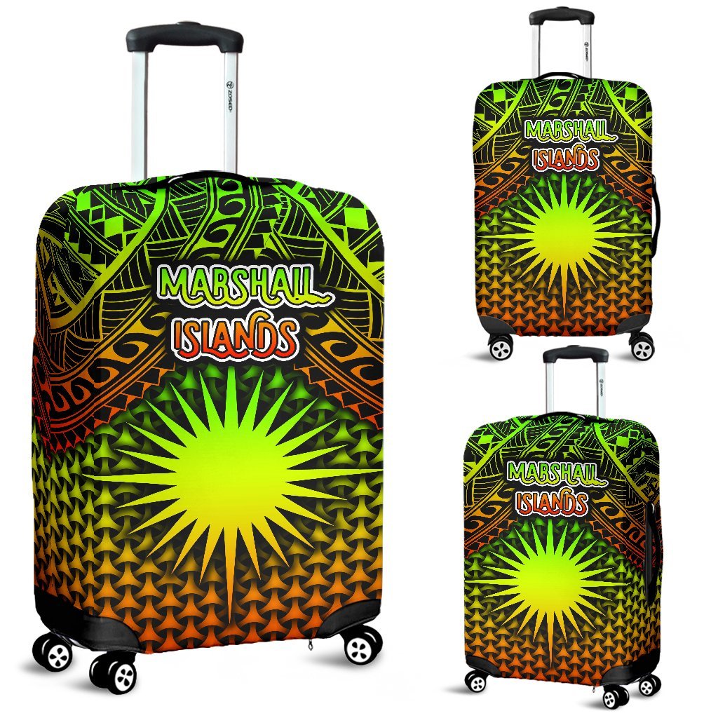 Polynesian Marshall Islands Luggage Covers - Reggae Vintage Polynesian Patterns - Polynesian Pride