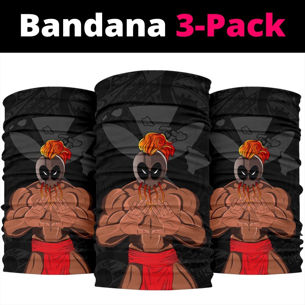 Warrior Kanaka Map Polynesian Bandana 3-Pack - Gray - AH - Polynesian Pride
