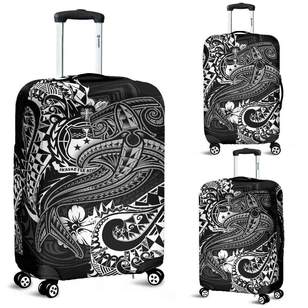 Samoa Luggage Covers - White Shark Polynesian Tattoo - Polynesian Pride