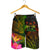 Fiji Polynesian Men's Shorts - Hibiscus and Banana Leaves - Polynesian Pride