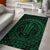 Hawaiian Kakau Honu Arc Polynesian Area Rug AH Rug Green - Polynesian Pride