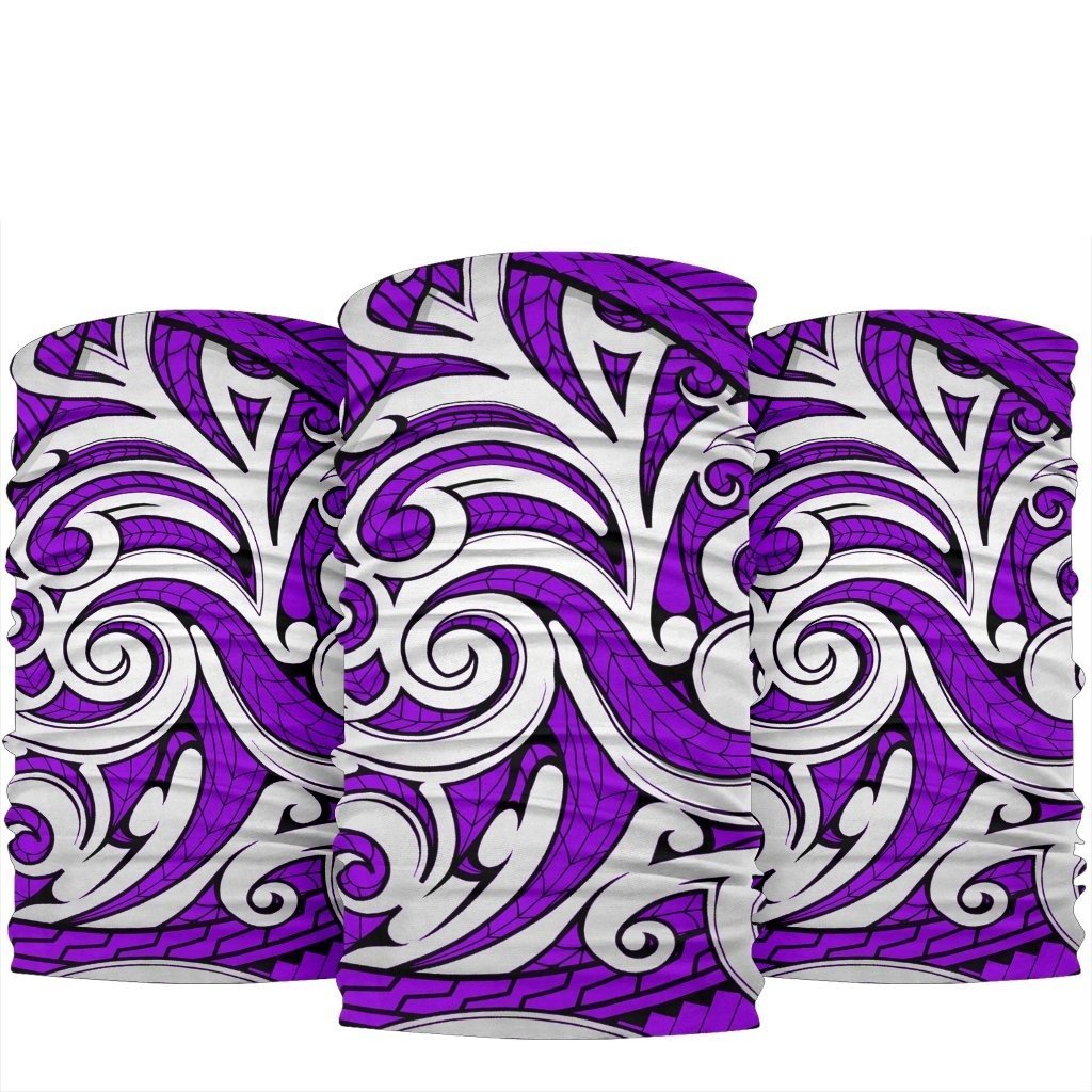 New Zealand Maori Tribal Ornament Bandana - Purple One Size Purple - Polynesian Pride