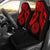 American Samoa Polynesian Car Seat Covers Pride Seal And Hibiscus Red Universal Fit Red - Polynesian Pride