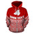 Kosrae Polynesian Custom Zip up Hoodie Red Pride Map and Seal - Polynesian Pride