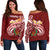 Pohnpei Women's Off Shoulder Sweater - Pohnpei Seal Polynesian Patterns Plumeria - Polynesian Pride