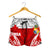 Tonga Polynesian Women's Shorts - Pattern With Seal Red Version - Polynesian Pride