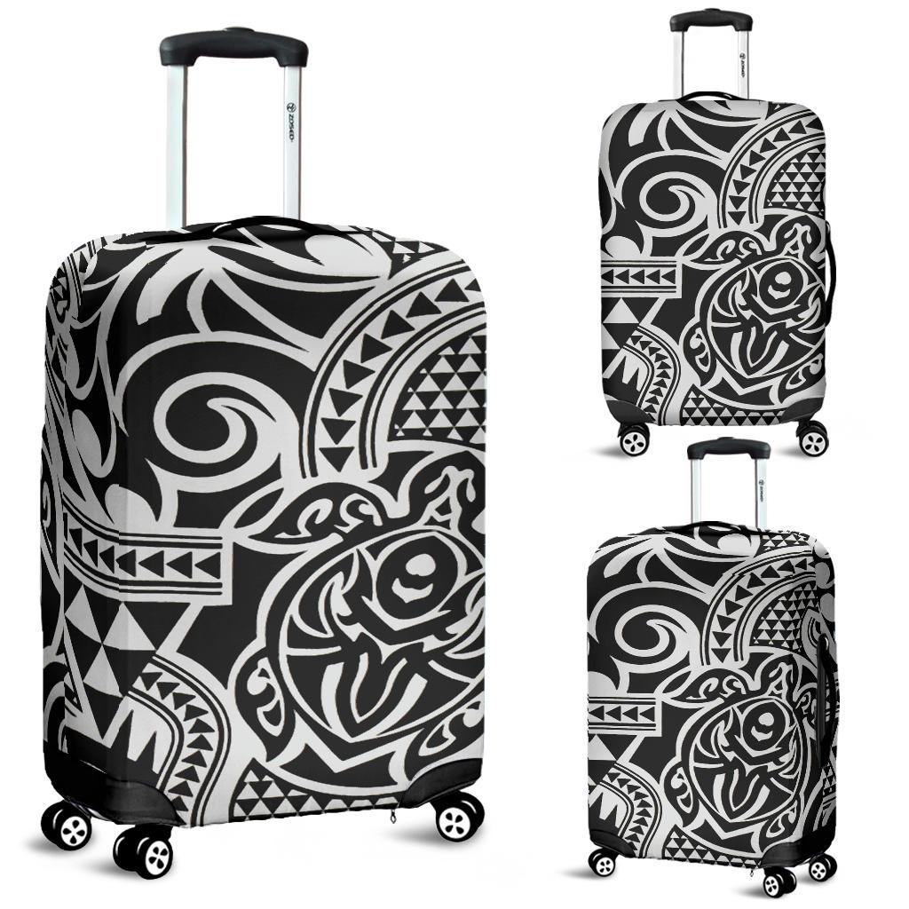 Polynesian Luggage Cover 36 Black-White - Polynesian Pride