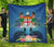 Fiji Premium Quilt - Turtle Hibiscus Tapa Patterns Blue - Polynesian Pride