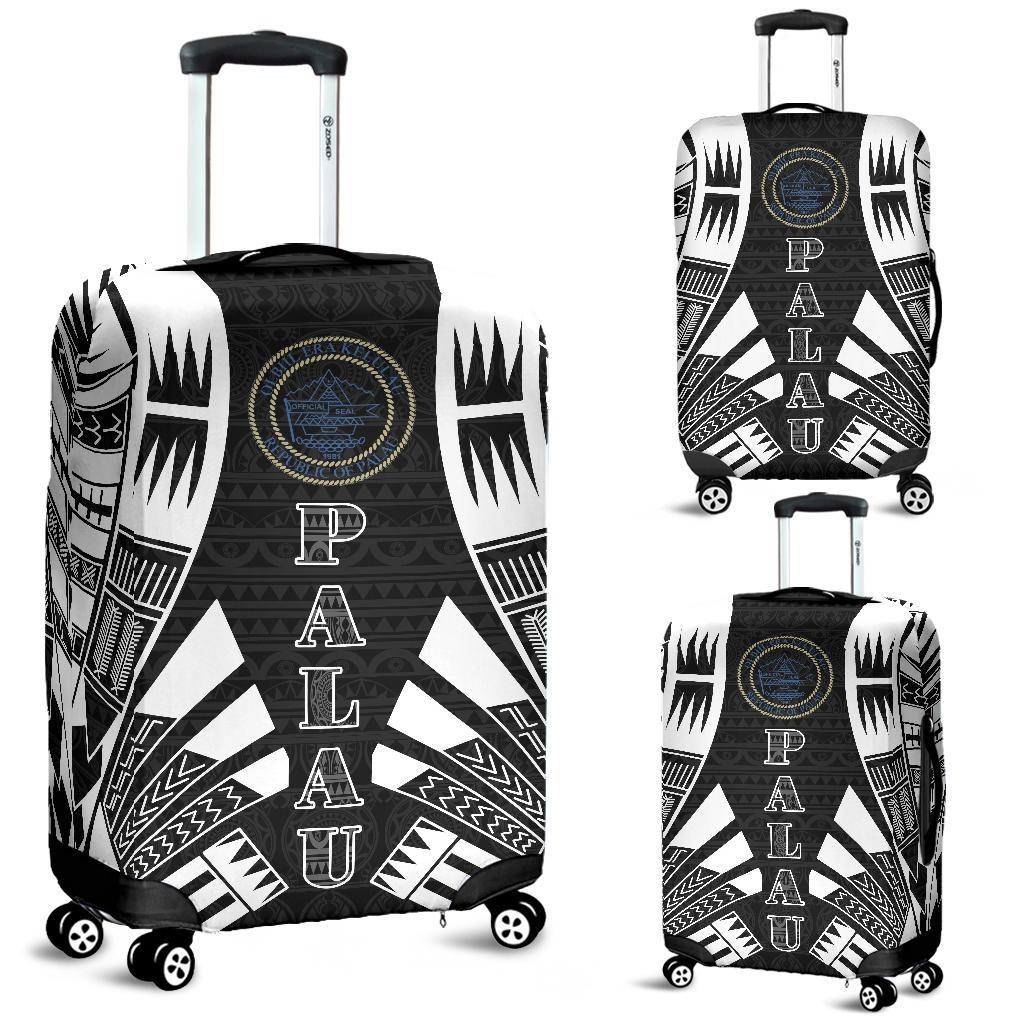 Palau Luggage Cover - Polynesian Tattoo Black Black - Polynesian Pride