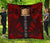 Tokelau Premium Quilt - Tokelau Coat Of Arms Polynesian Red Tattoo Red - Polynesian Pride