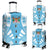 Fiji Luggage Cover - Polynesian Tattoo Flag SkyBlue - Polynesian Pride