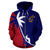 American Samoa Zip up Hoodie American Samoa Flag Seal Coconut Tree - Polynesian Pride