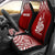 New Caledonia Custom Personalised Car Seat Covers - New Caledonia Coat Of Arms Polynesian Tattoo Fog Red Universal Fit Red - Polynesian Pride