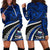 Samoa Hoodie Dress Polynesian Shark Tattoo Blue - Polynesian Pride